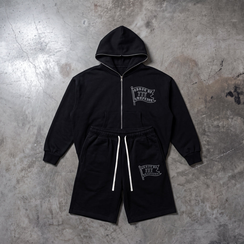 Ghost Flag Hoodie and Shorts Set