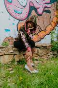 Green Pink War Zip Up Hoodie