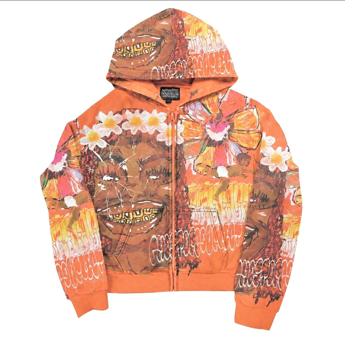 Orange Glee Garden Zip Up