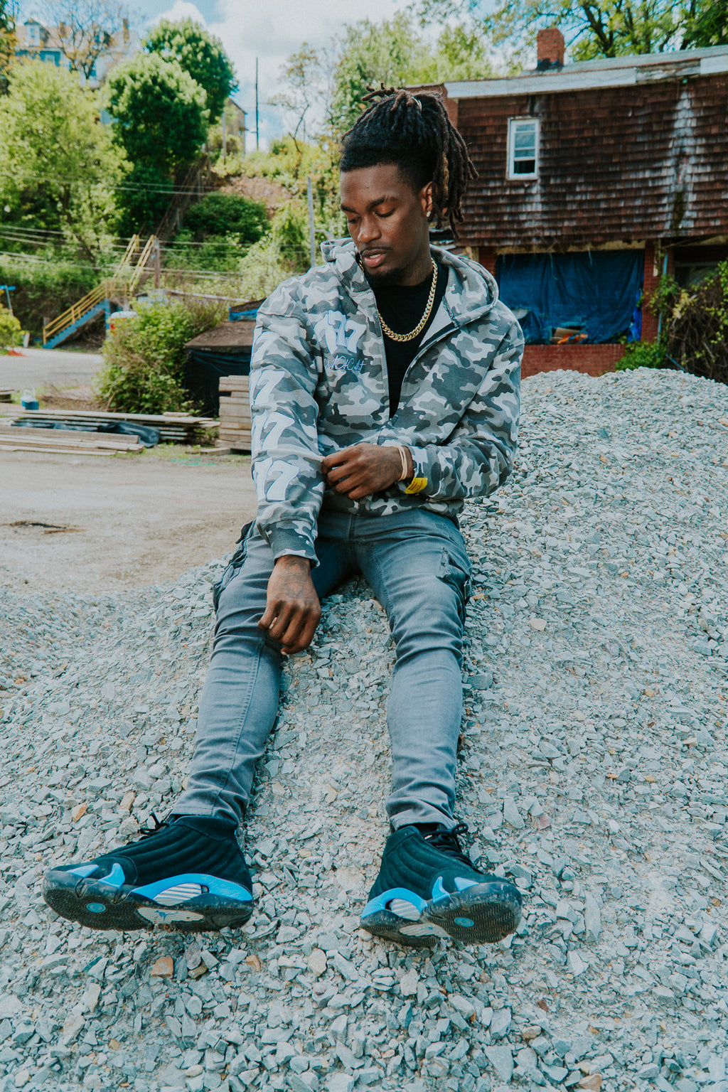 Gray Conflict Division Zip Up Hoodie