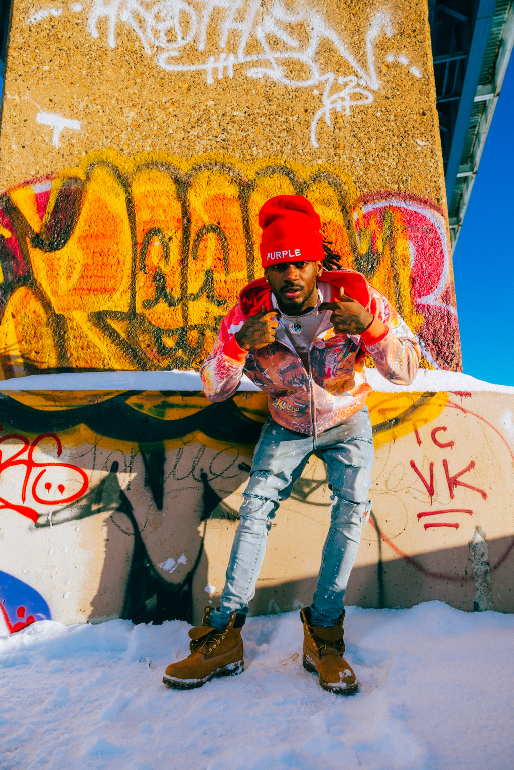 Glee Garden Zip Up Hoodie Scarlet Red