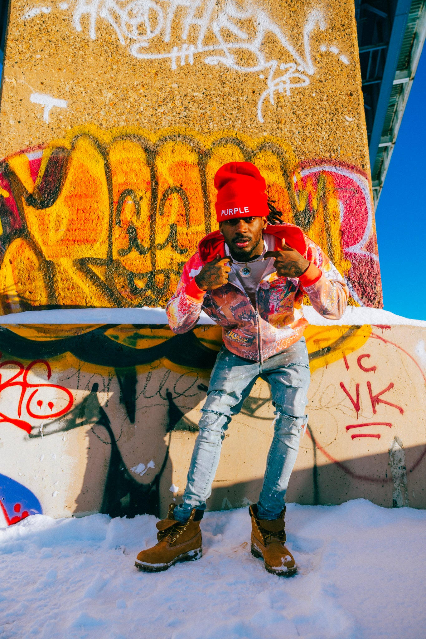 Glee Garden Zip Up Hoodie Scarlet Red