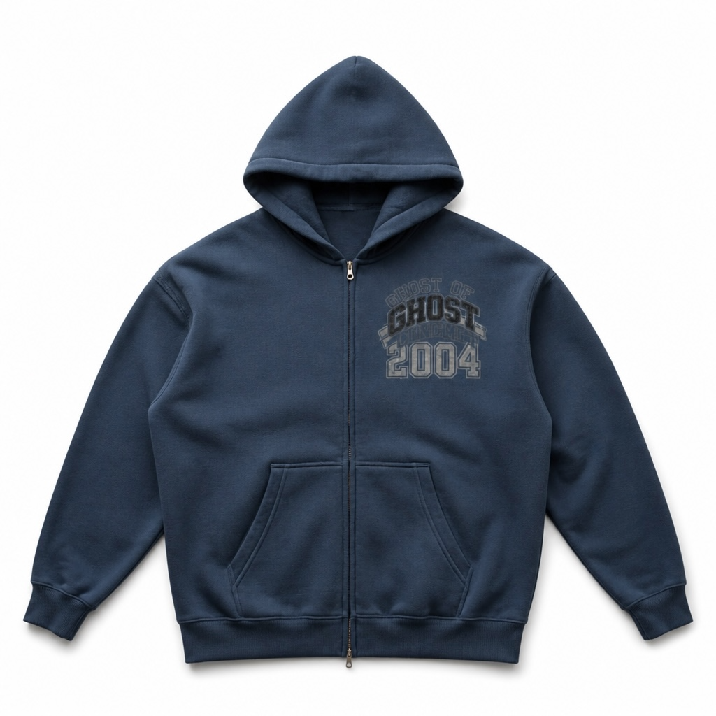 Oversized Boxy 2004 Zip Up Hoodie