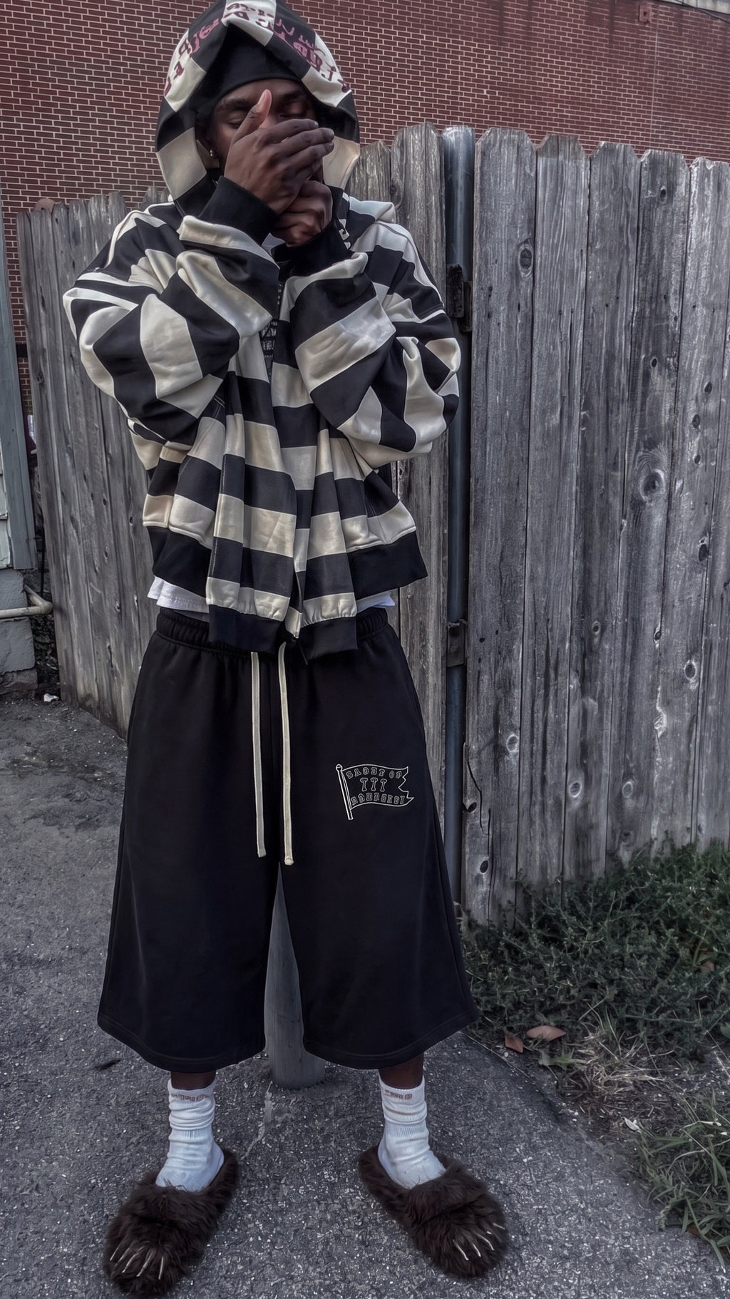 Ghost Flag Hoodie and Shorts Set