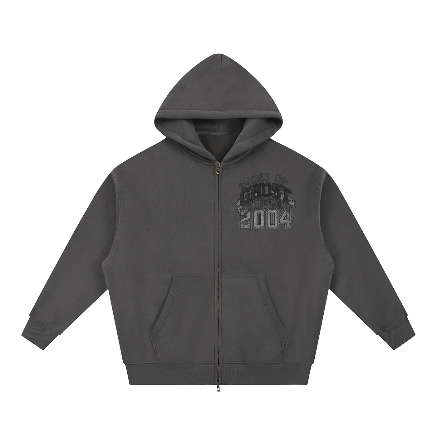 Oversized Boxy 2004 Zip Up Hoodie