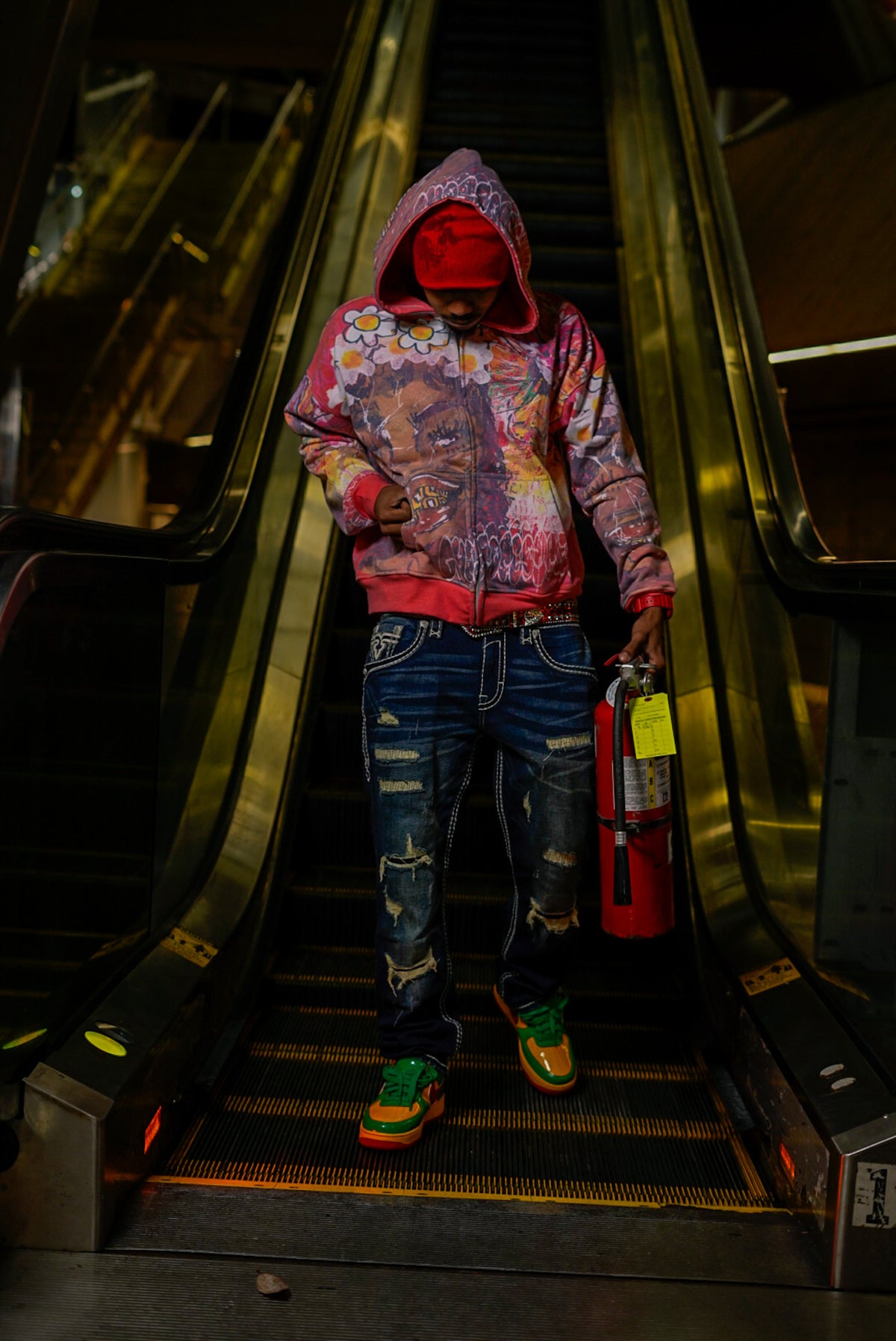 Scarlet Red Glee Garden Zip Up Hoodie