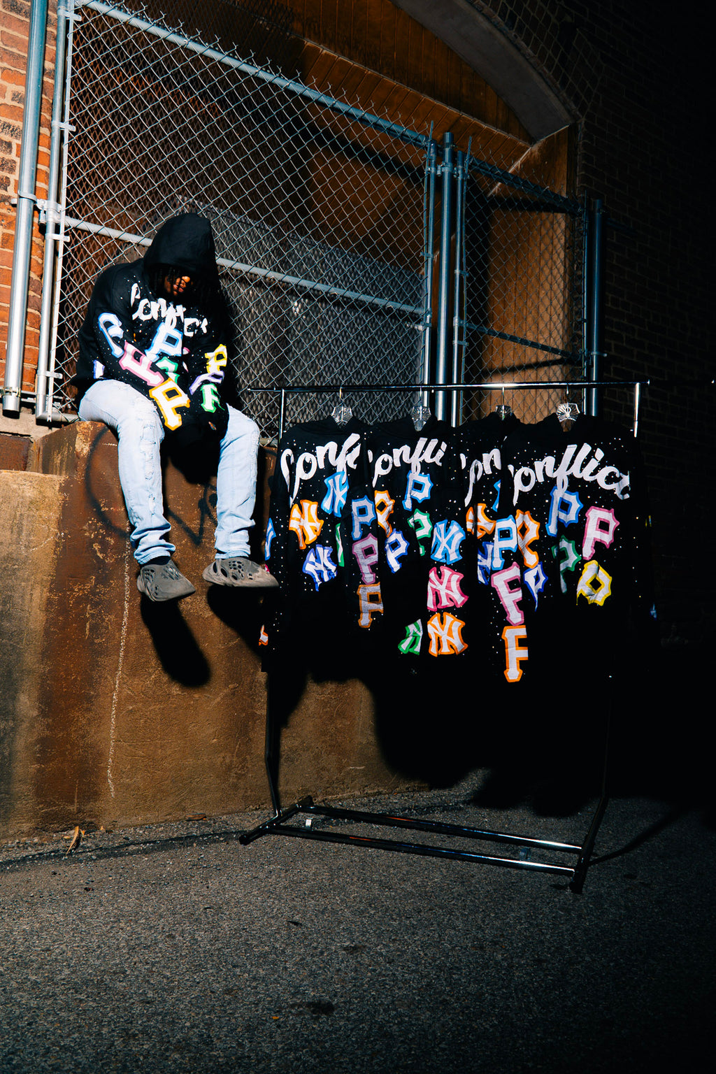 Speckled Rhinestone Pittsburgh P Hoodie