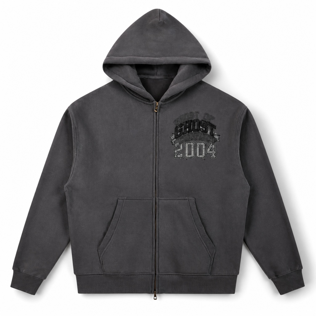 Oversized Boxy 2004 Zip Up Hoodie