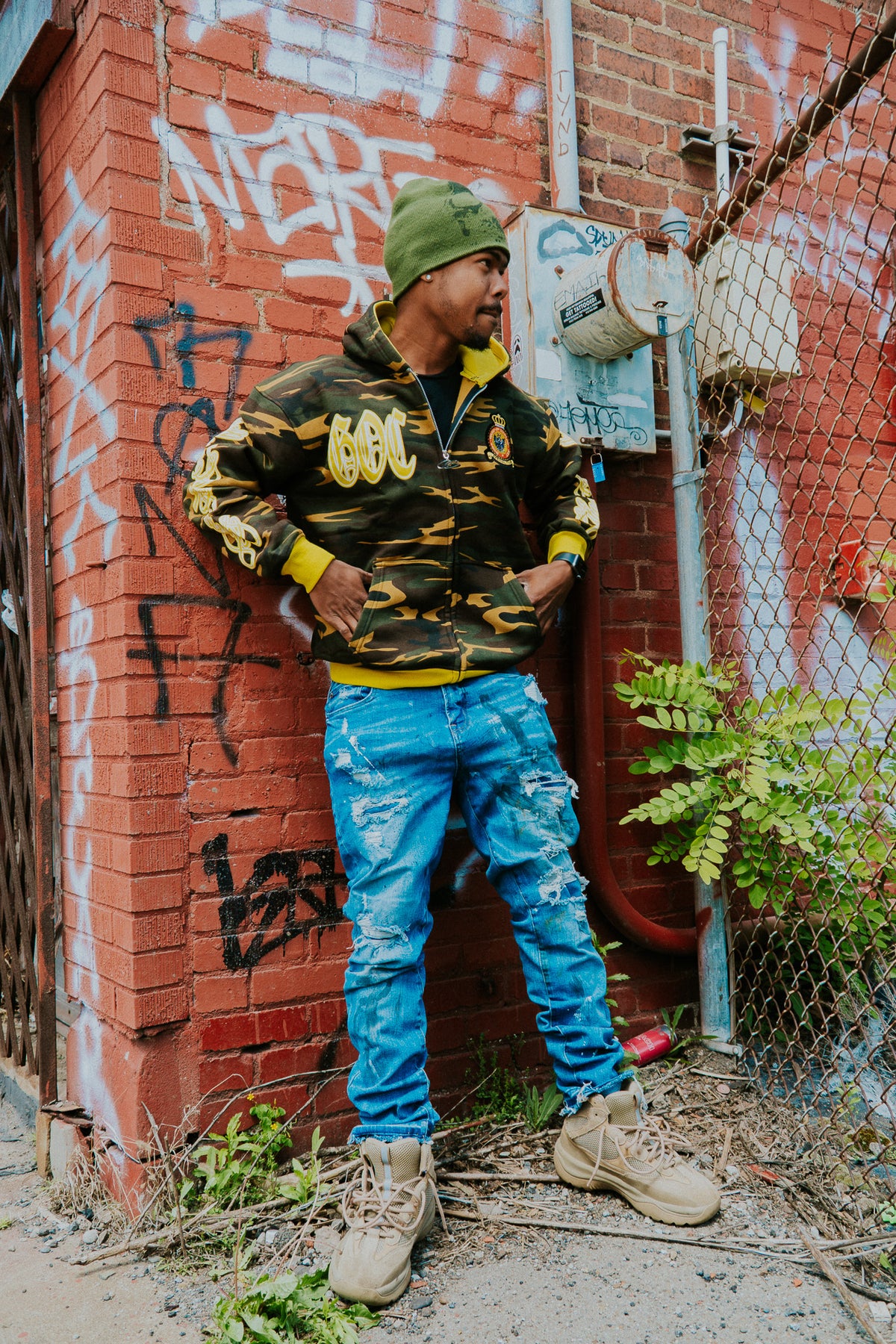 Yellow Victory Unit Zip Up Hoodie