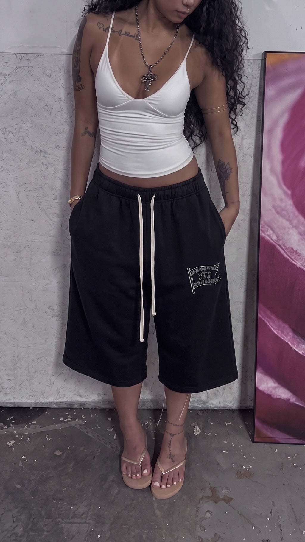 Ghost Flag Hoodie and Shorts Set