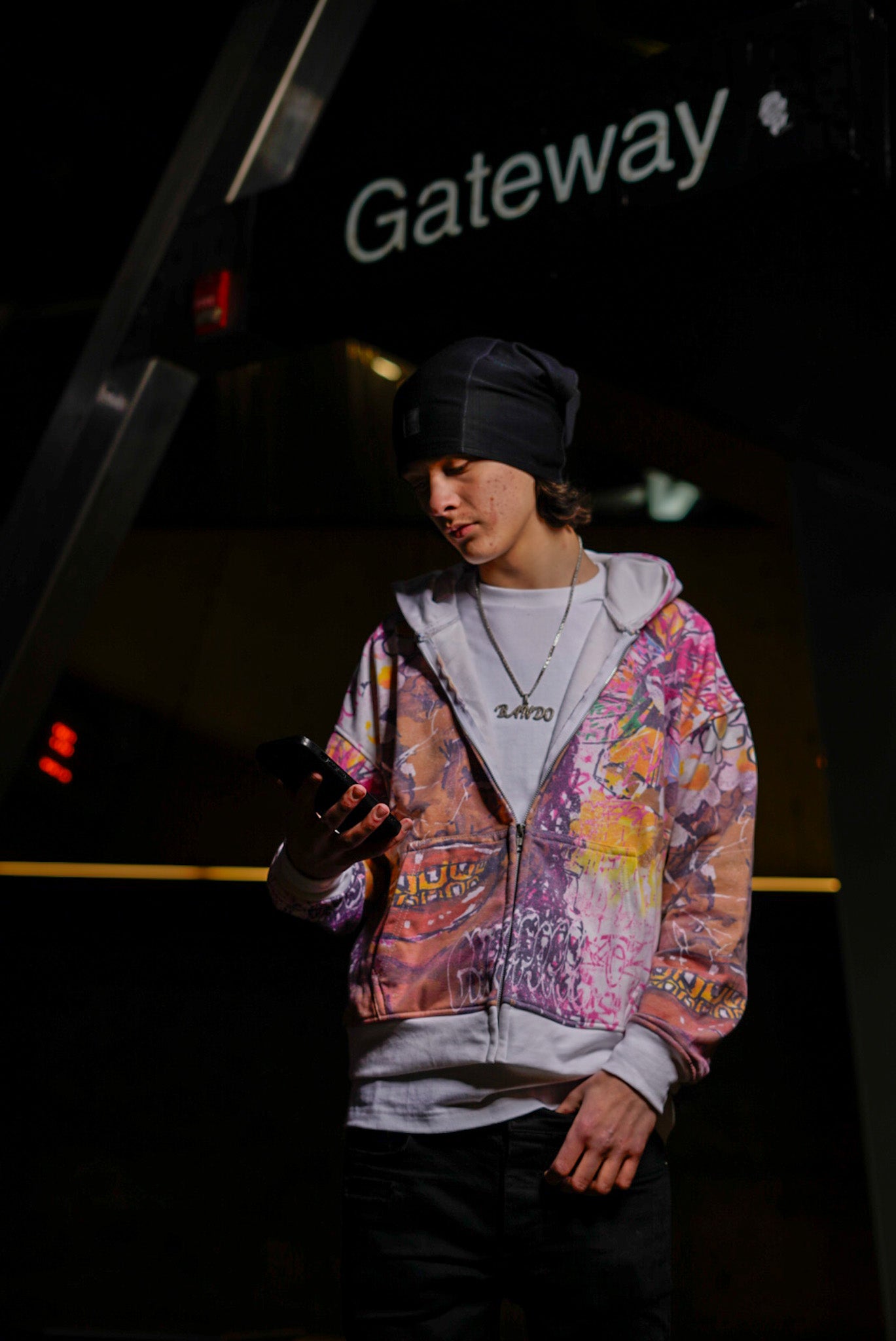 Glee Garden Zip Up Hoodie Stark White