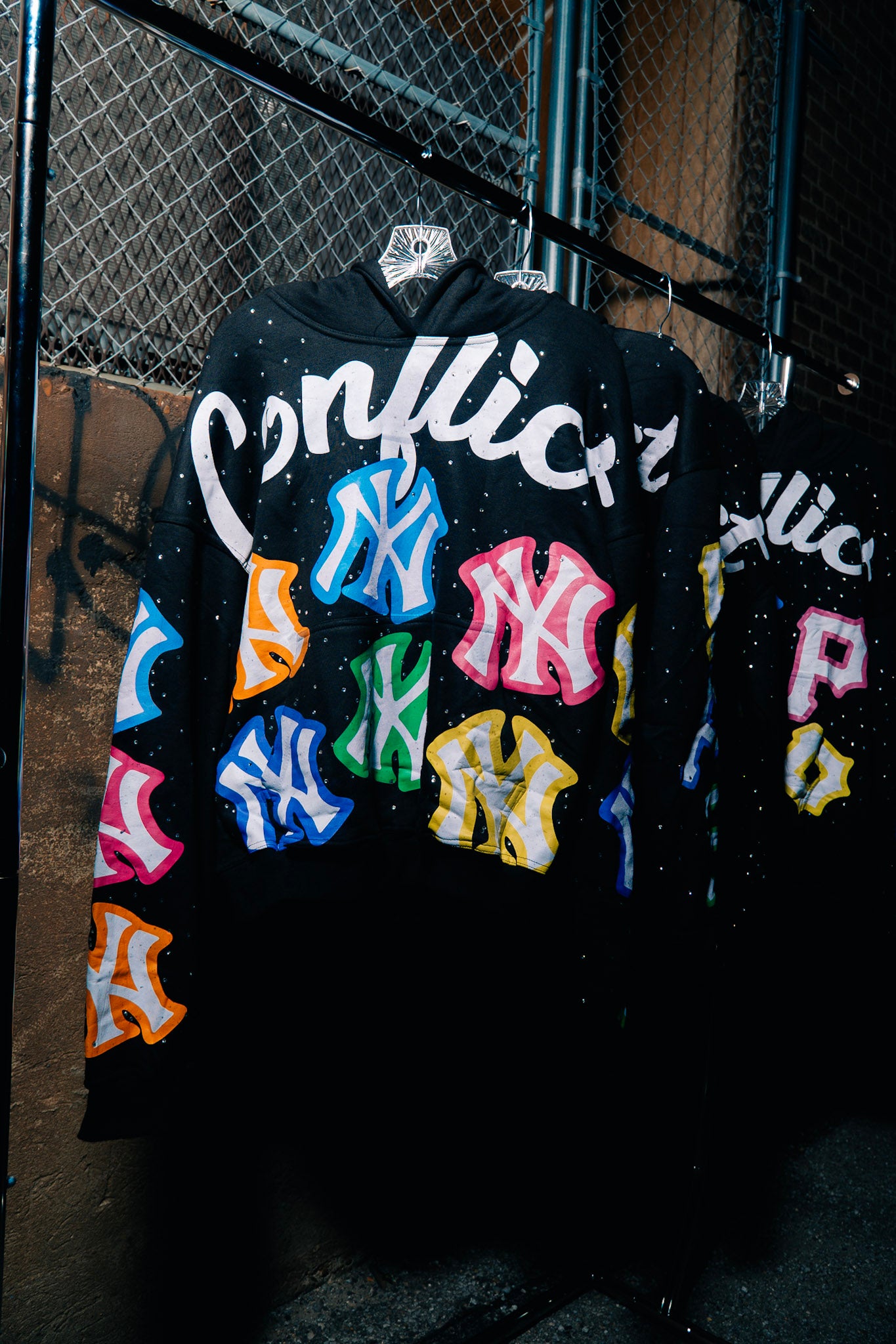 Speckled Rhinestone NY Hoodie