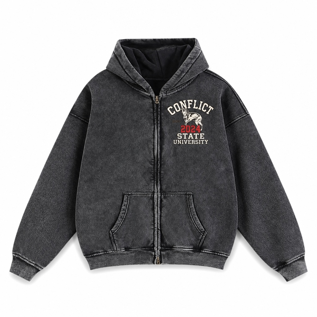 Conflict State University Boxy Hoodie