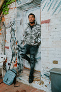 Gray Conflict Division Zip Up Hoodie