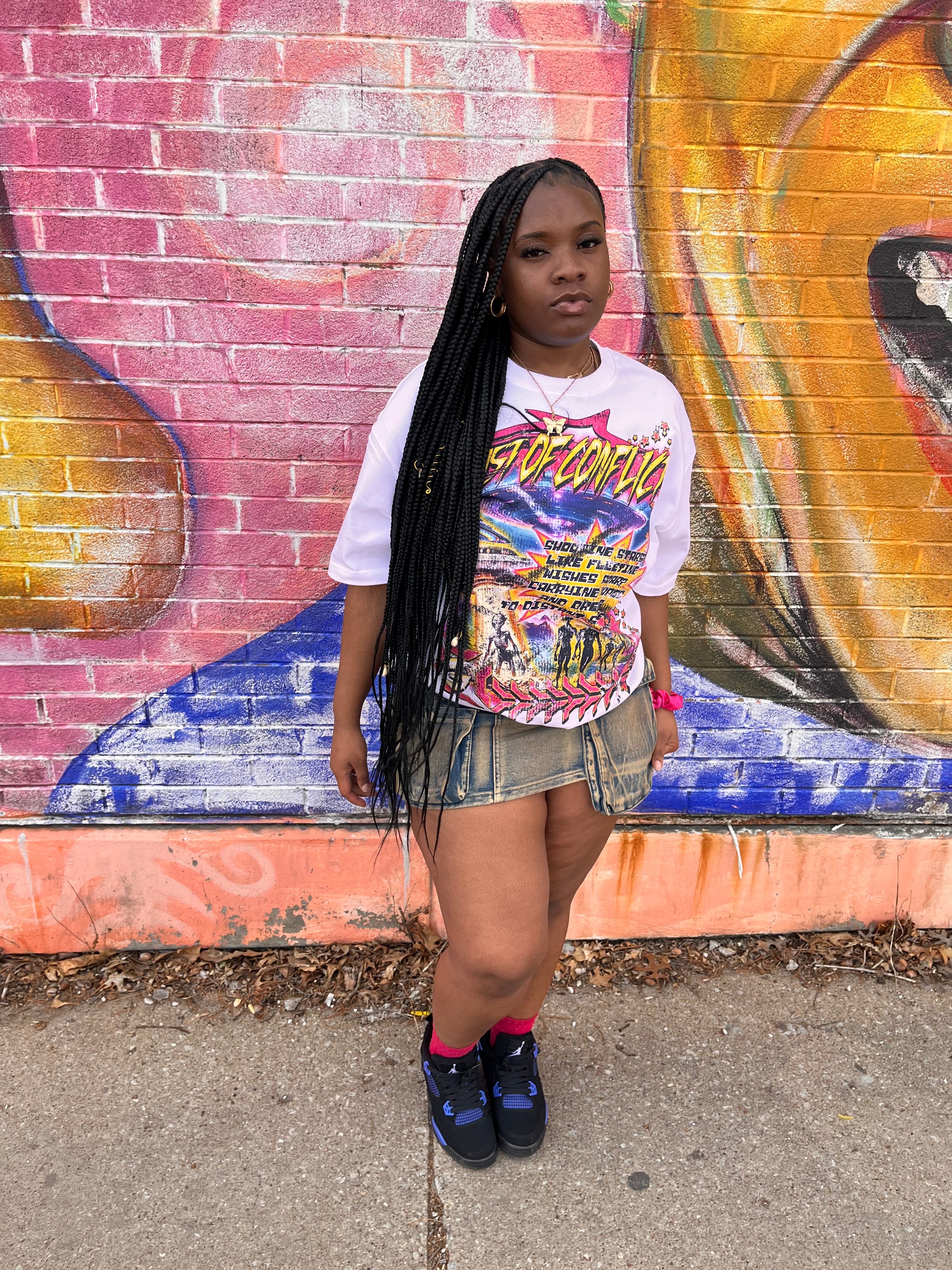 Euphoric freedom Drop shoulder tee