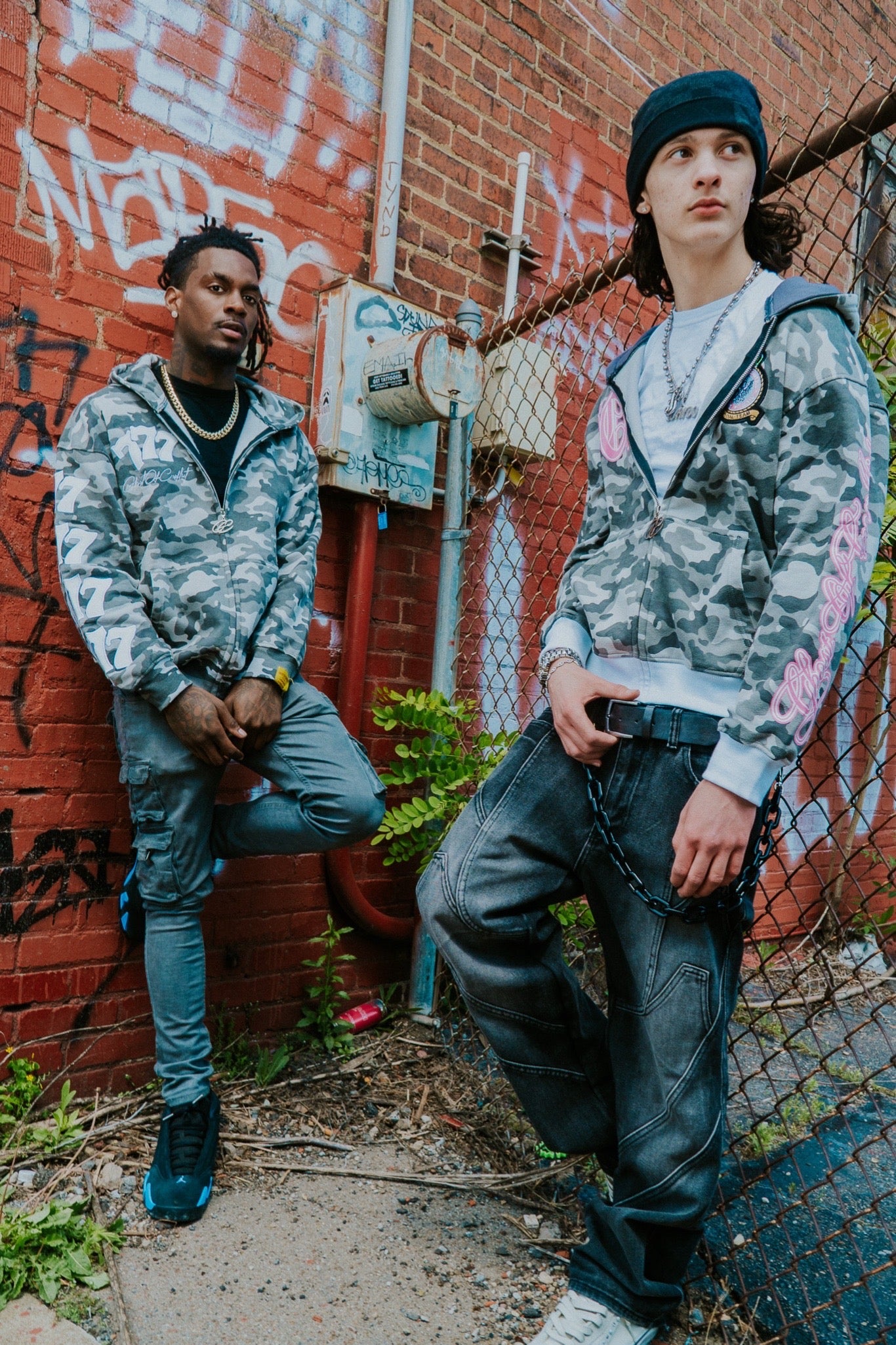 Gray Conflict Division Zip Up Hoodie