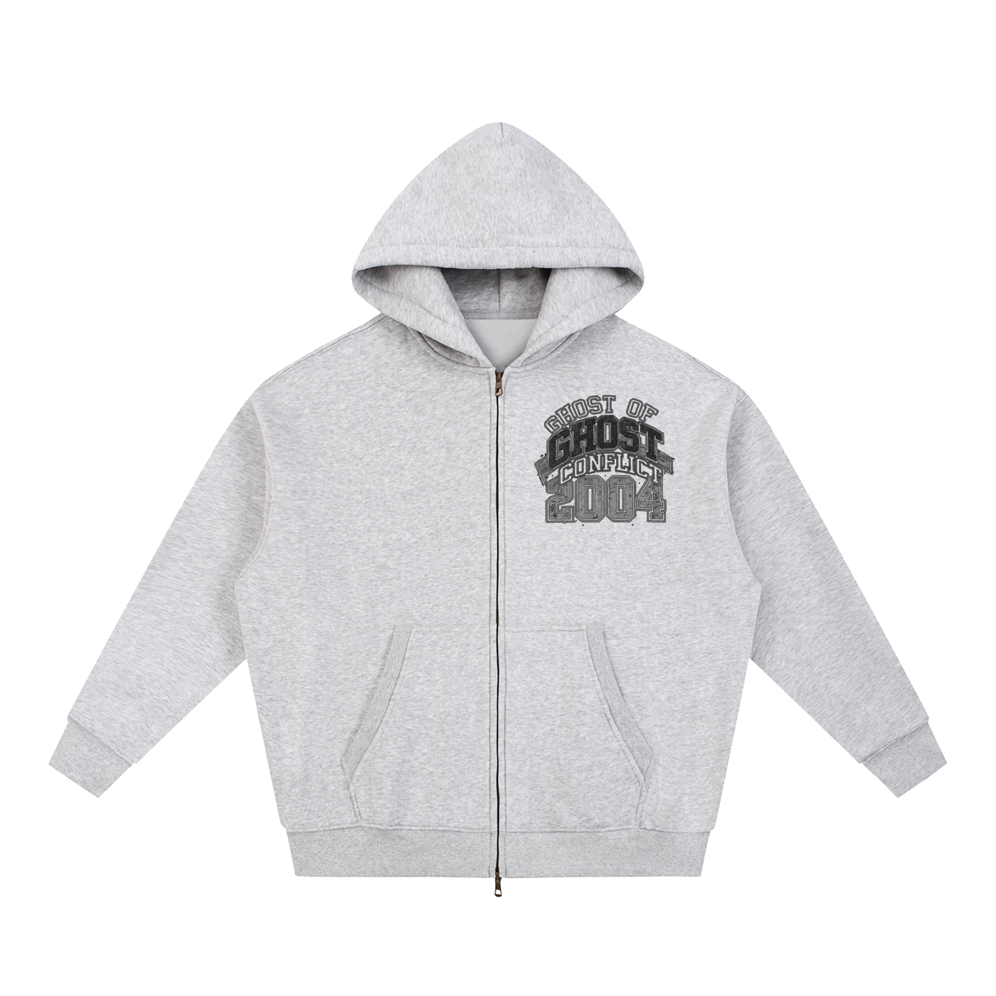 Oversized Boxy 2004 Zip Up Hoodie